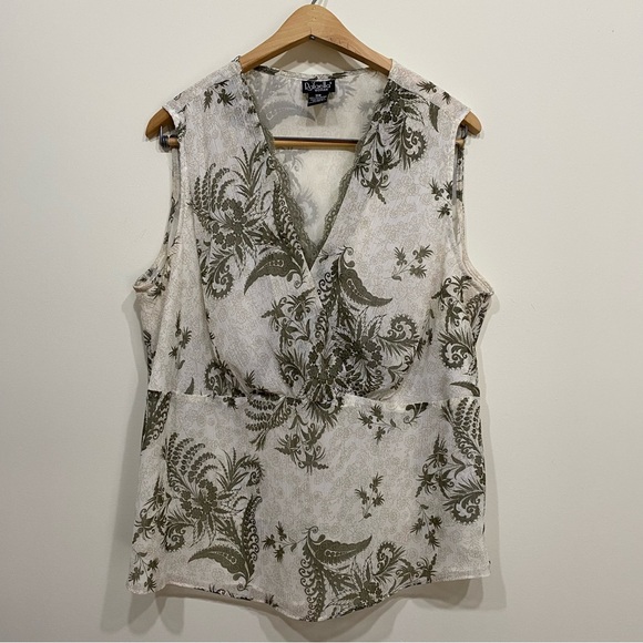 Rafaella Tops - VTG Y2K Rafaella Womens Baby Doll Tank Top Size 18W Sheer Lace Fairy Layers Boho